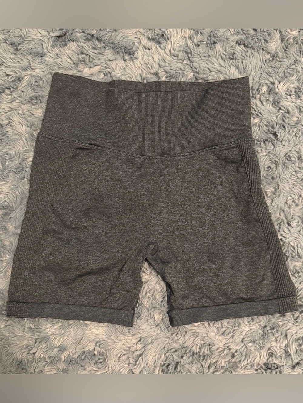 Amazon Women’s High-Waist Charcoal Gray Athletic Bike Shorts